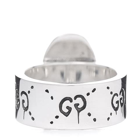 gucci sterling silver double g ring|gucci sterling silver ghost ring.